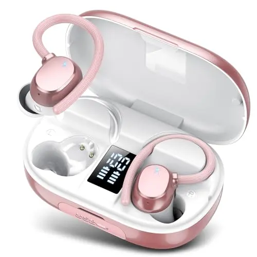 Kabellose Bluetooth 5.3 In-Ear Sportkopfhörer mit Noise Cancelling Mic, 128 Std Akkulaufzeit & IPX7 Wasserschutz