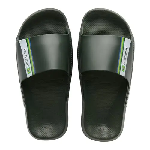 Havaianas Unisex Old Brasil Slide in Olivgrün