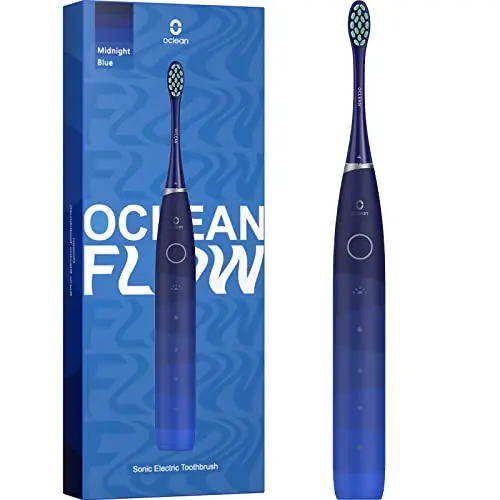 Oclean Flow Elektrische Schallzahnbürste mit 5 Reinigungsmodi, 180 Tage Akku, IPX7, Timer, blaue Variante