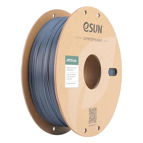 eSUN PETG Filament 1,75mm, 1kg, Zähes Grau für 3D-Drucker