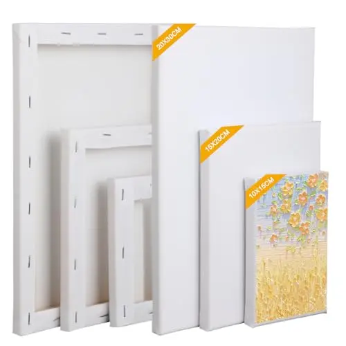 6-teiliges Leinwand-Set zum Bemalen – Ideal für Acryl- und Ölfarben