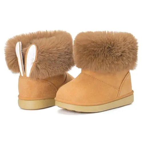 KVbabby Winterstiefel für Mädchen - Warme, gefütterte Stiefeletten in Braun, Rutschfest, Größe 26 EU