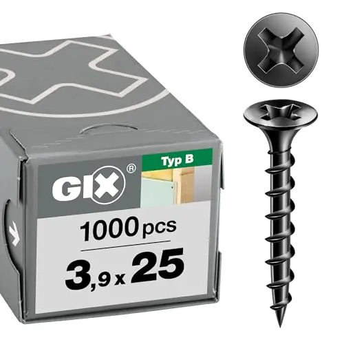 SPAX GIX-B Schnellbauschrauben 3,9 x 25 mm, Trockenbauschrauben für Holzunterkonstruktionen, 1000 Stück
