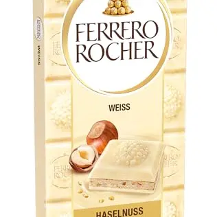Ferrero Rocher Weiße Schokolade mit Haselnuss – 90 g