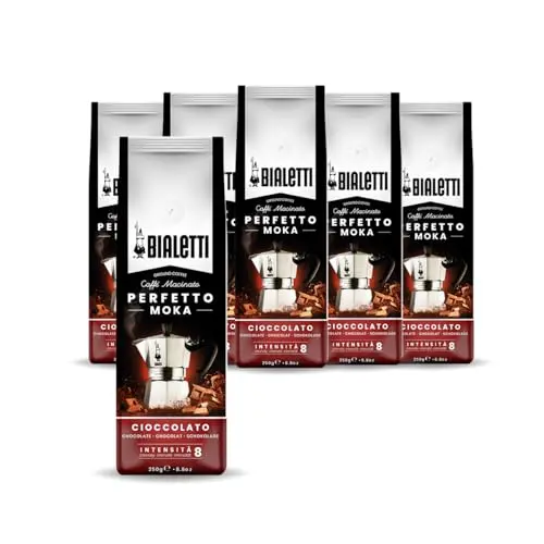 Bialetti Moka Cioccolato - Gemahlener Kaffee mit Schokoladenaroma, 250g