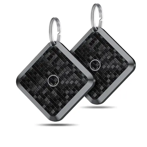 Air Smart Tag Schlüsselfinder 2er Pack - Bluetooth Tracker für Schlüssel, Geldbörse und Gepäck - IP67 wasserdicht - Schwarz