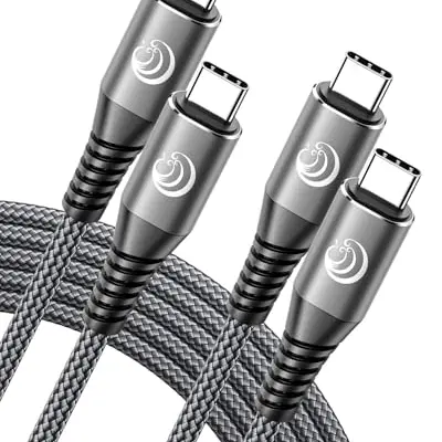USB C auf USB C Kabel, 1M, 2 Stück, 60W PD Schnellladekabel für iPhone, MacBook, Samsung & iPad