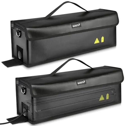GUOOTU 2er Set Ebike Akku Tasche, feuerfest, wasserdicht, explosionssicher, für Lagerung und Transport (2 Stück)
