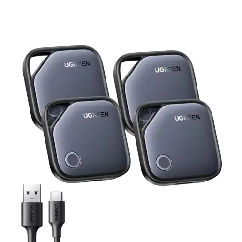 UGREEN Finetrack Tracker (4er Pack) für Schlüssel und Koffer, kompatibel mit Apple Find My