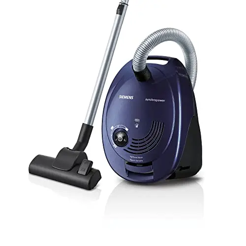 Siemens Staubsauger VS06B1110, Bodenstaubsauger mit Hygiene-Filter, für Hartboden und Teppich, starke Saugleistung, blau