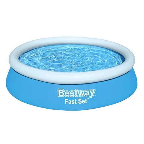 Bestway Fast Set Aufstellpool Ø 183 x 51 cm, Blau, rund, 940 l, Selbstaufbau, inkl. Reparaturflicken