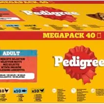 PEDIGREE Dogcare Hundefutter Portionsbeutel Chunks in Gelee Adult 40 x 100g