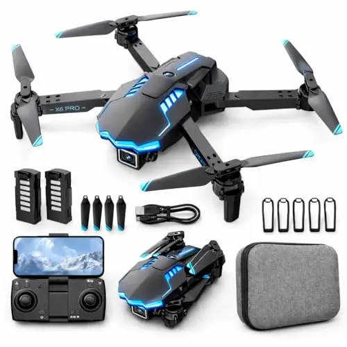 Drohne mit 1080P Kamera für Kinder – RC Quadcopter mit 36 Min Flugzeit und Höhenhaltung (Weiß)