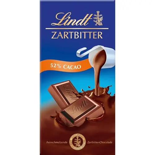 Lindt Zartbitter Schokolade 100g - Feinschmelzend mit 52% Kakao
