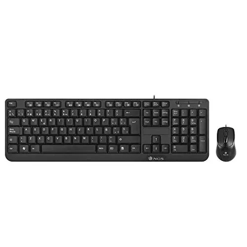 NGS COCOAKIT Multimedia-Tastatur und optische Maus mit Kabel, USB - Portugiesisch