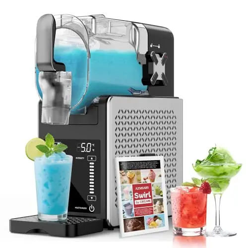 Azmsary Slush Maschine – 2,5 L, mit LED-Display und 6 Programmen für Slushies, Margaritas und Shakes
