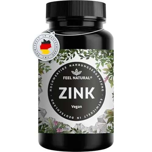Zink Tabletten - 365 hochdosierte Stück mit 25mg - Vegan und laborgeprüft