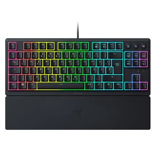 Razer Ornata V3 Tenkeyless Gaming-Tastatur - Kompakt, Beleuchtet, QWERTZ DE-Layout | Schwarz