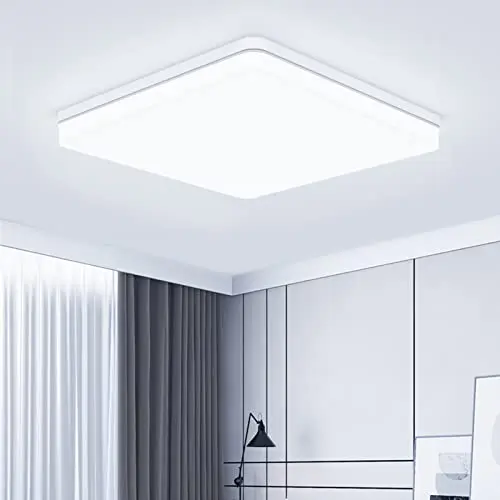 Philonext Flache LED Deckenleuchte 48W, 6500K, Kaltweiß, für Wohnzimmer, Schlafzimmer, Küche, Büro