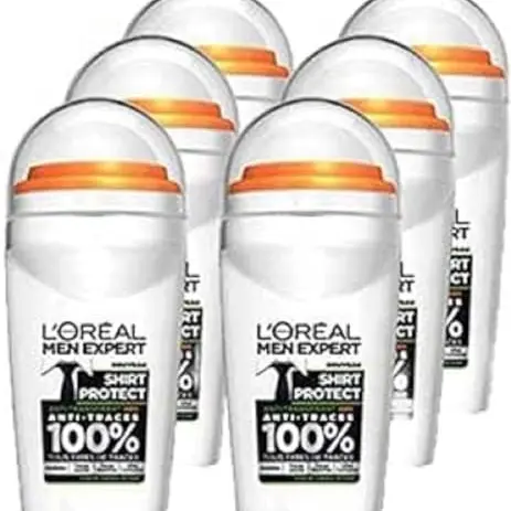 L'Oréal Men Expert Deodorant für Herren, 48 Stunden Wirksamkeit – Shirt Protect, 6 x 50 ml