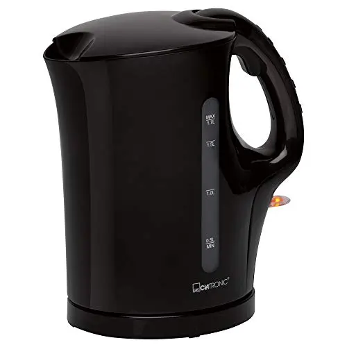 Clatronic Wasserkocher 1,7 L mit Abschaltung und Kalkfilter - WK 3819 schwarz