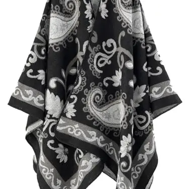 Zetieny Damen Poncho Schal - Elegant Cape Cardigan für Frauen