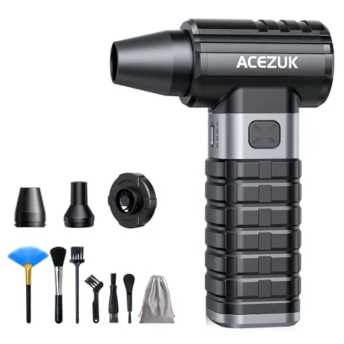 ACEZUK Elektrisches Staubgebläse 200000 U/min, Akku Air Duster für PC, Tastatur- und Sofareinigung