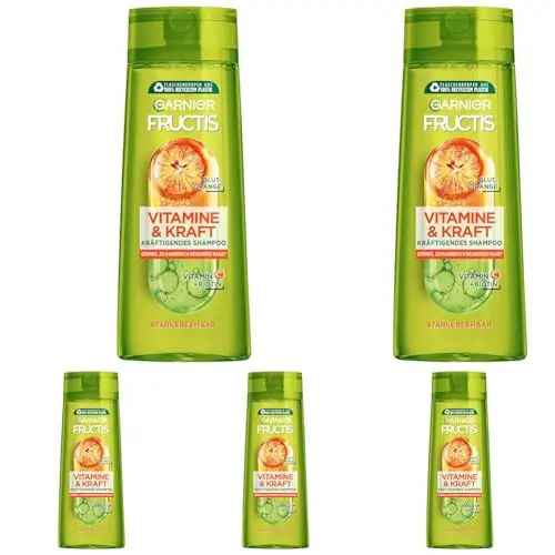 Garnier Fructis Kräftigendes Shampoo für dünnes Haar, 300 ml (Packung mit 5)