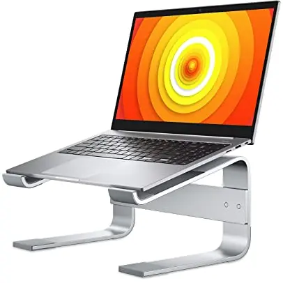 Soqool Laptop Ständer, Ergonomisch für 10-17 Zoll Laptops, Aluminum Halterung, passend für MacBook, Lenovo, HP und mehr