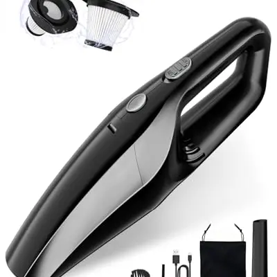 SERVOMASTER Handstaubsauger kabellos, Mini Auto Staubsauger mit HEPA-Filter für Haus und Büro
