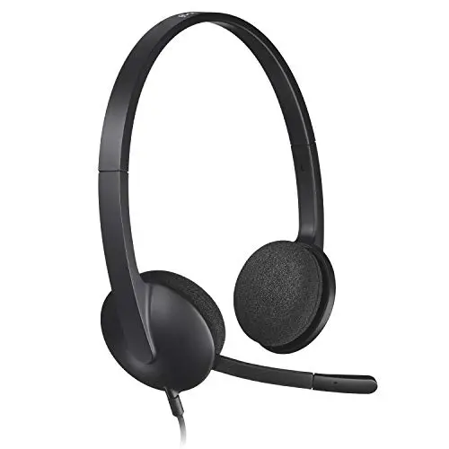 Logitech H340 Stereo-Headset mit Mikrofon, USB-Anschluss, 1,8 m Kabel - Schwarz