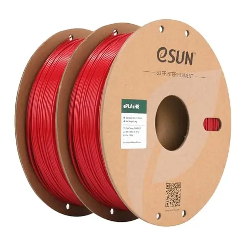 eSUN PLA+ Filament 1.75mm, Hochgeschwindigkeitsdruck, Feuerwehrrot, 1KG Spule