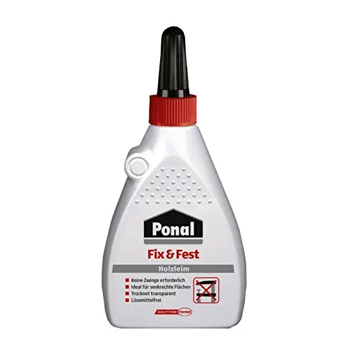 Ponal Express Holzleim, transparent und schnell trocknend, wasserfest, 100g