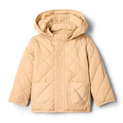 Amazon Essentials Unisex Baby Feldjacke mit Kapuze, Braun, 12 Monate