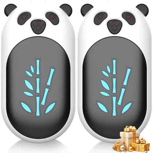 Enituo Handwärmer Wiederaufladbar 2er-Set, USB Taschenwärmer 6000 mAh mit 3 Heizstufen, Ultraleicht & Dünn für Outdoor und Camping