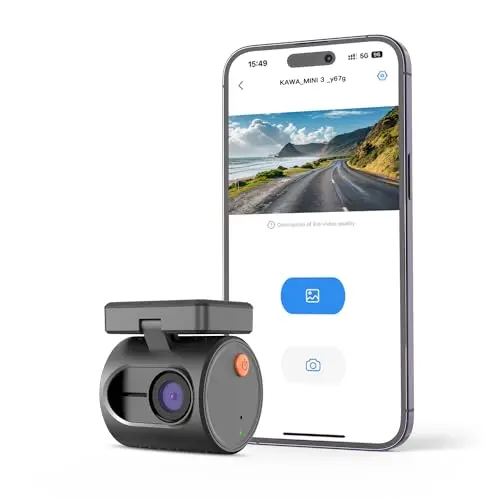 KAWA 1296P QHD Mini Dashcam - Super Nachtsicht, Loop-Aufnahme, Notfallaufnahme, 2025 Neu
