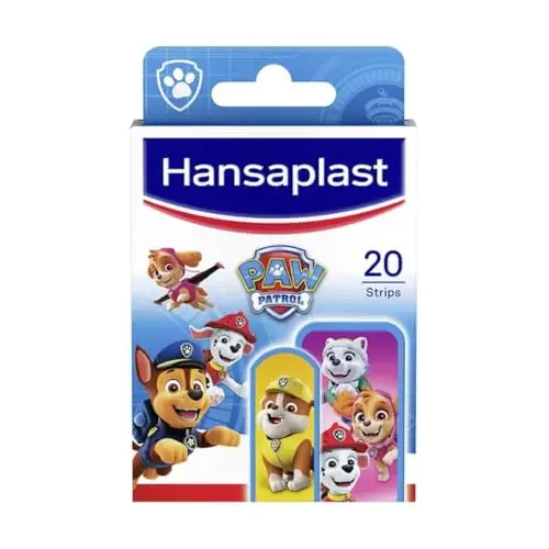 Hansaplast Kids Paw Patrol Kinderpflaster (20 Stück) mit bunten Motiven zum Aufmuntern, schmerzlos zu entfernen