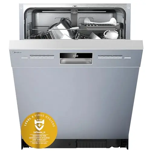 Midea SU 5.35X14CS Geschirrspüler 60 cm, 14 MGD, Home Connect, Extra Trocknung, 44 dB