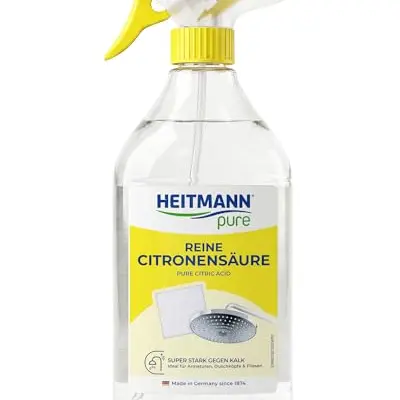 HEITMANN Citronensäure Entkalker-Spray für Bad & Küche | Entfernt Kalk & Verfärbungen | 500 ml