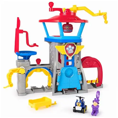 PAW Patrol Air Rescue Pup Squad Flughafen Tower mit Fahrzeug und Figuren für Kinder ab 3 Jahren