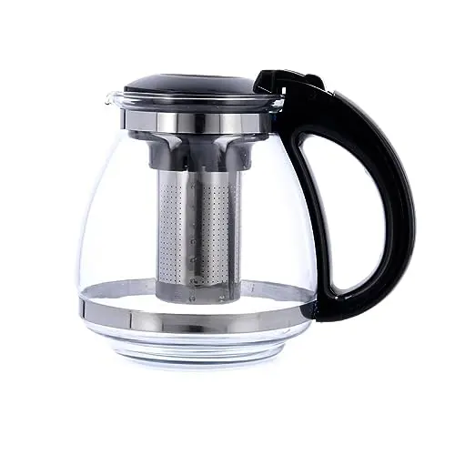 Quid Serenia Teekanne aus Glas mit Edelstahlfilter, 1,5 l, recycelbar