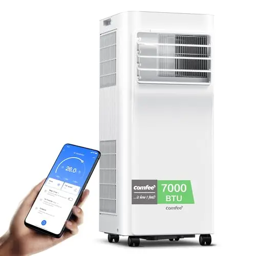 Comfee Mobiles Klimagerät Breezy Cool Pro 2.0, 7000 BTU, Kühlung, Ventilation & Entfeuchtung, APP-Steuerung, für Räume bis 25㎡