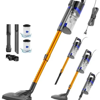 VACTechPro Kabelstaubsauger 680W mit 800ML Staubbehälter für harte Böden, orange