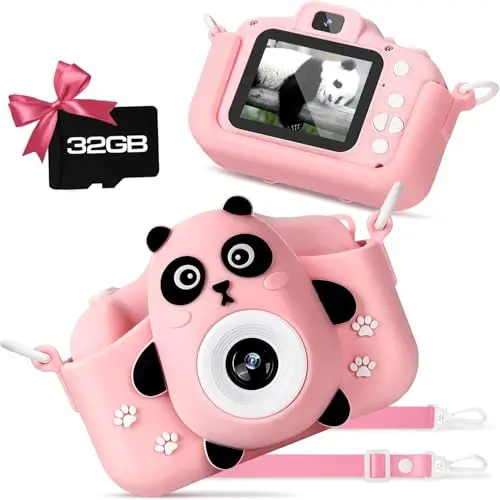 Kinderkamera für Jungen und Mädchen, Digitalkamera mit Display, Anti-Drop Fotoapparat, ideales Geschenk zu Weihnachten