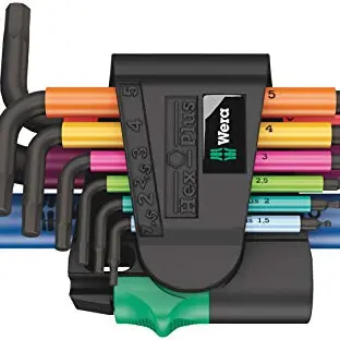 Wera Hex-Plus Multicolour 2 Winkelschlüsselsatz, 9-teilig, metrisch, BlackLaser