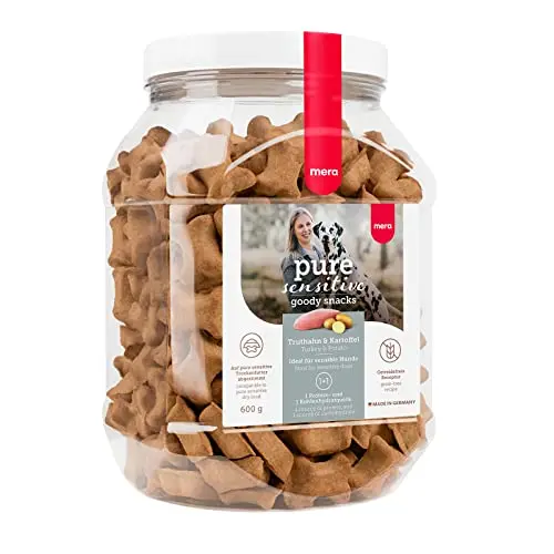 MERA Pure Sensitive Goody Snack Truthahn & Kartoffel (600g) - Gesunde, glutenfreie Hundeleckerlis