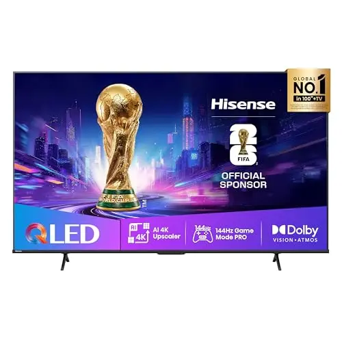 Hisense 55E7Q PRO 55 Zoll 4K UHD QLED Smart TV mit 144Hz, Dolby Vision IQ & Sprachsteuerung