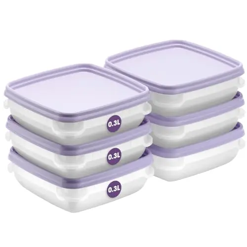 SmartStore Frischhaltedosen 0.3L 6er Set | Organizer für Kühlschrank und Gefrierschrank | BPA-frei, Lavendel