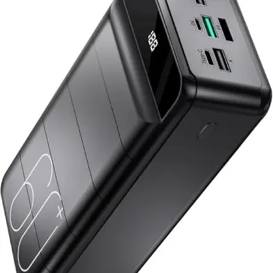 PDBEST Power Bank 60000mAh mit Schnellladefunktion und 4 Ausgängen, kompatibel mit iPhone, Tablets und mehr