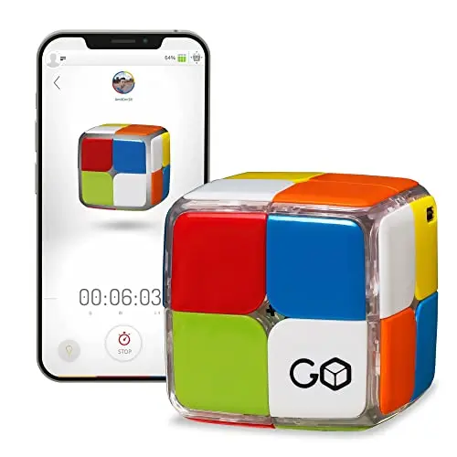 GoCube 2x2 - Der erste verbundene 2x2 Würfel zum Lernen und Lösen! App-fähiges STEM-Puzzle für alle Altersgruppen.